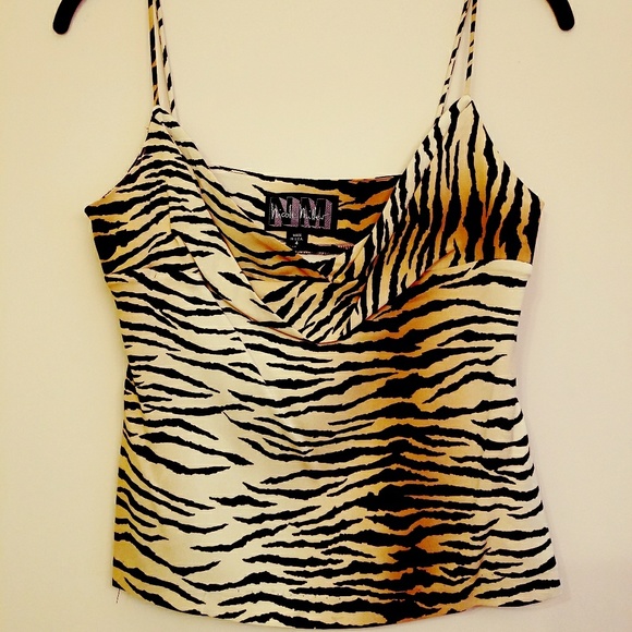 Nicole Miller Tops - Nicole Miller tiger print spaghetti strap camisol